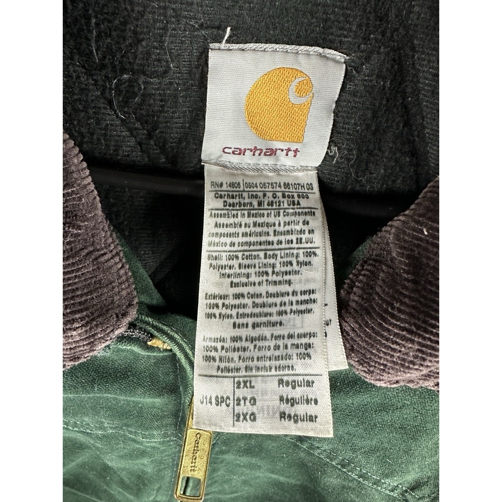 Vintage Carhartt Sante Fe Rare Green Jacket J14 SPC (2XL) Great Shape - Picture 4 of 8